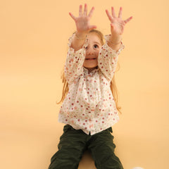 Patique Desenli Büzgülü Gömlek