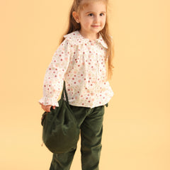 Patique Desenli Büzgülü Gömlek