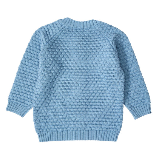 Patique İndigo Organik Pamuk Triko Bebek Hırka