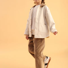 Patique Fitilli Kadife Pantolon Bej