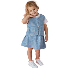 Patique Payetli Denim Etek