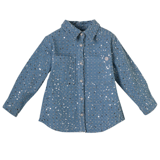 Patique Payetli Denim Gömlek