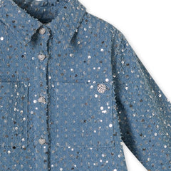 Patique Payetli Denim Gömlek