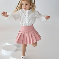 Patique Pembe Pileli Etek