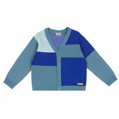 Patique Renk Bloklu Hırka Erkek