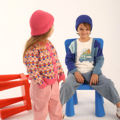 Patique Renk Bloklu Hırka Erkek