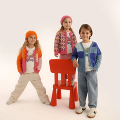 Patique Renk Bloklu Hırka Erkek