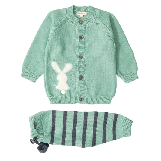 Patique Tavşan Desenli Triko Takım