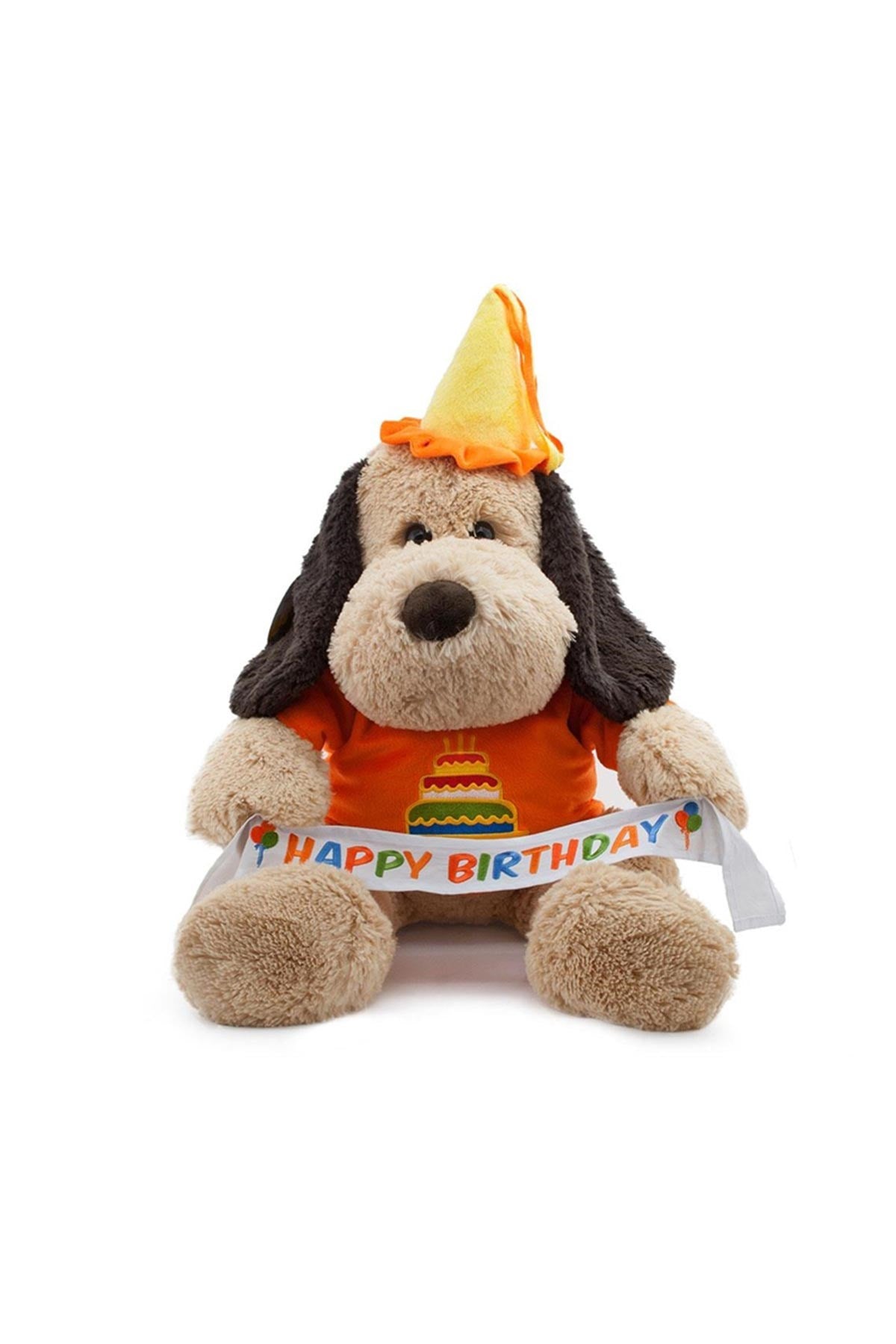 Peluş Oturan Happy Birthday Köpek 55 cm