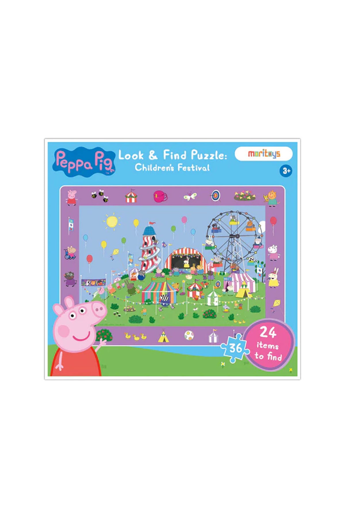 Peppa Pig - Look & Find Puzzle: Children's Festival - 36 Parça Yapboz ve Gözlem Oyunu