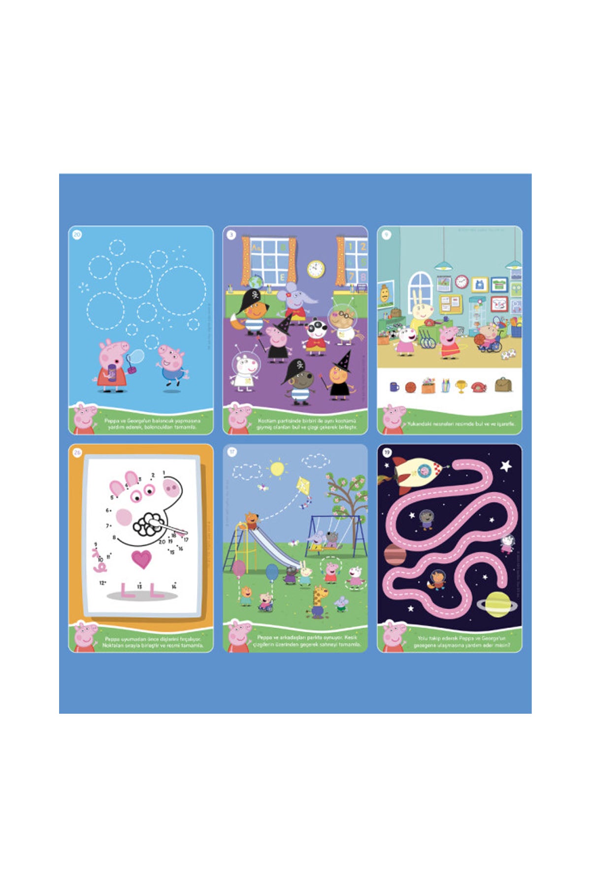 Moritoys Peppa Pig Yaz Sil Aktivite Seti 2: Dikkat & Konsantrasyon, Problem Çözme ve İnce Motor Becerileri