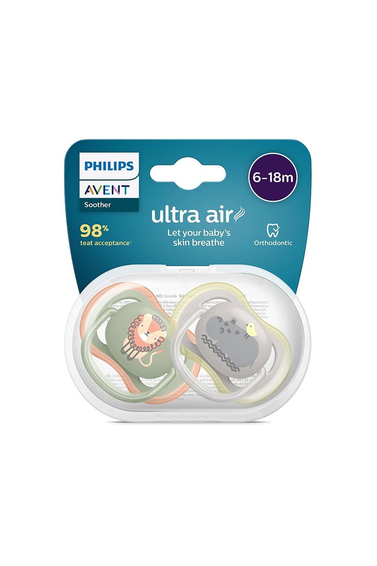 Philips Avent Ultra Air Emzik 6-18 Ay Ay 2'li Erkek