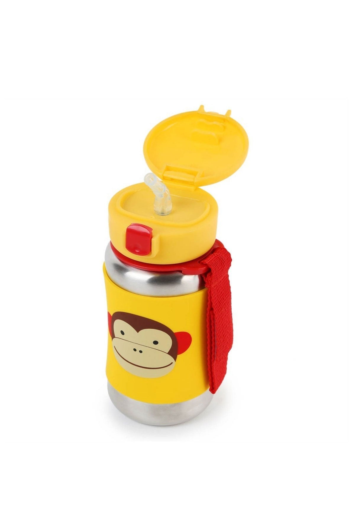 Skip Hop Pipetli Paslanmaz Çelik Suluk Maymun 350ml - Welcome Baby