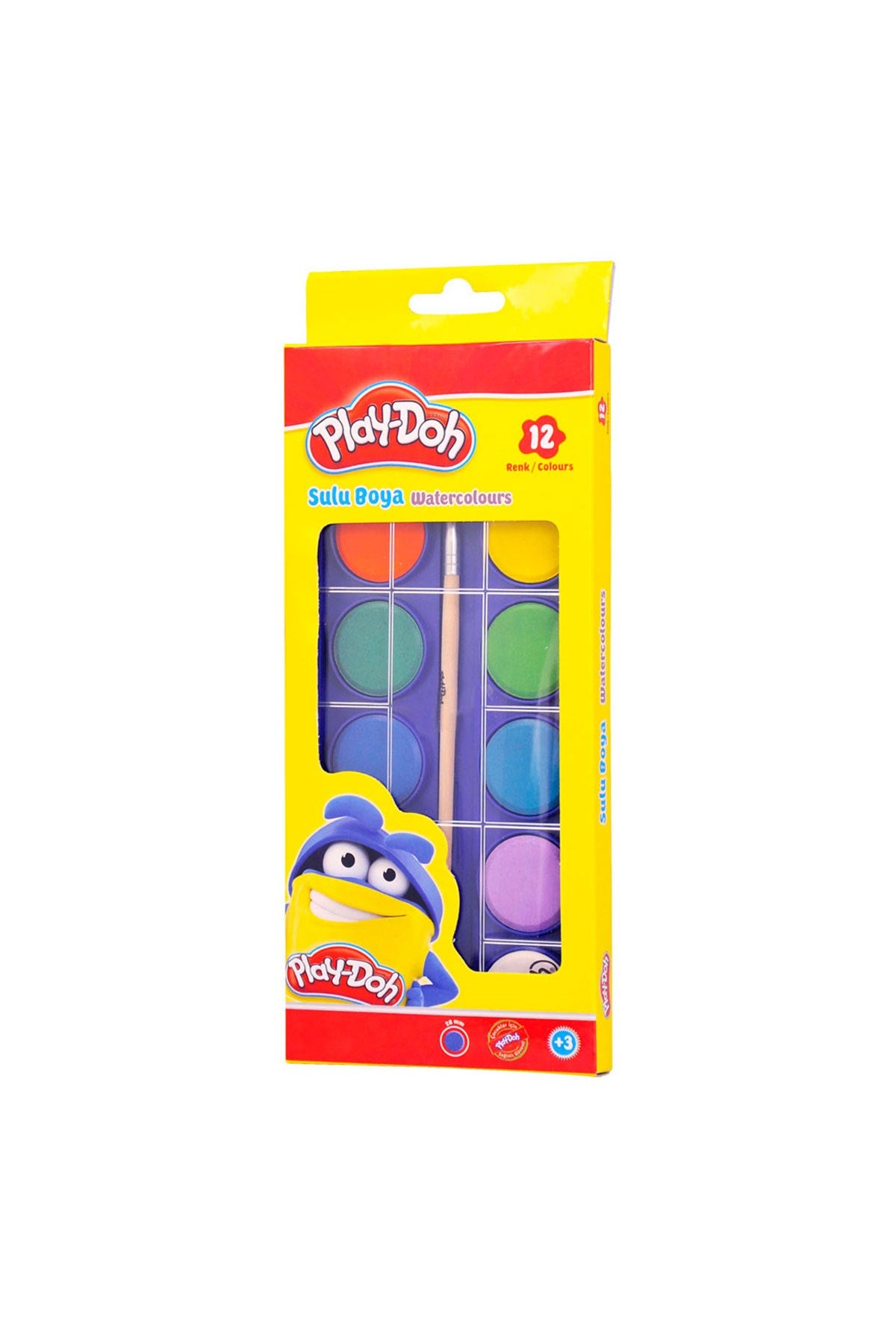 Play-Doh 12 Renk Sulu Boya Büyük 28mm