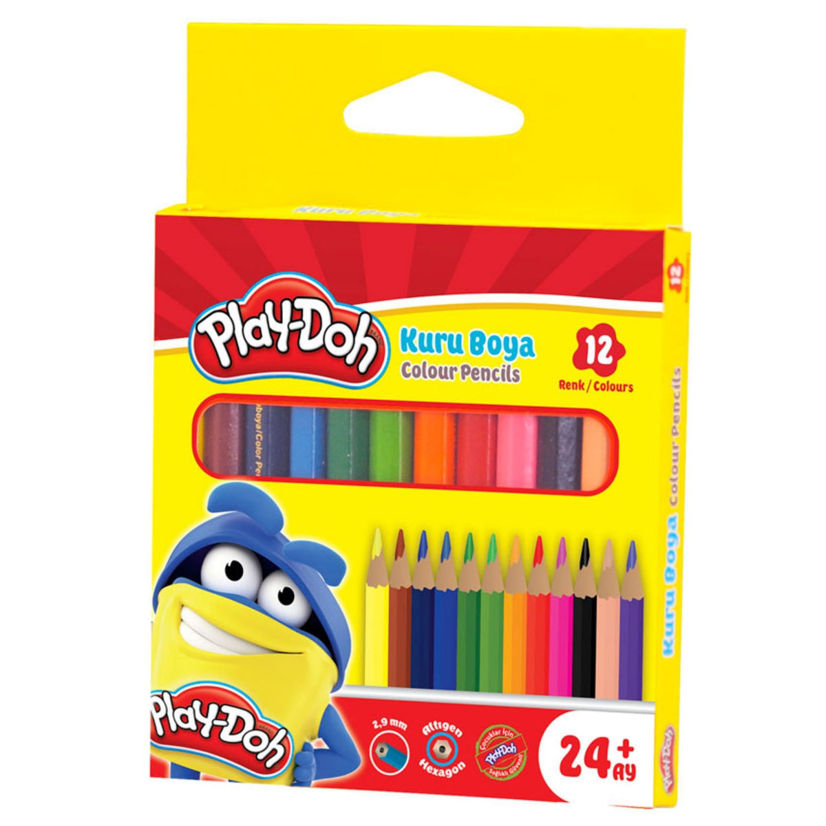 Play-Doh Oluklu Kuru boya 12’li