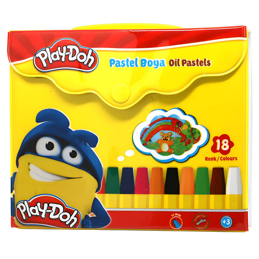Play-Doh 18 Renk Pastel Boya Çantalı