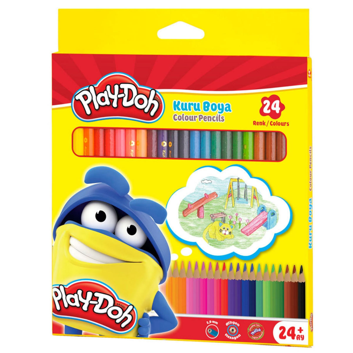Playdoh 24 Renk Kuru Boya