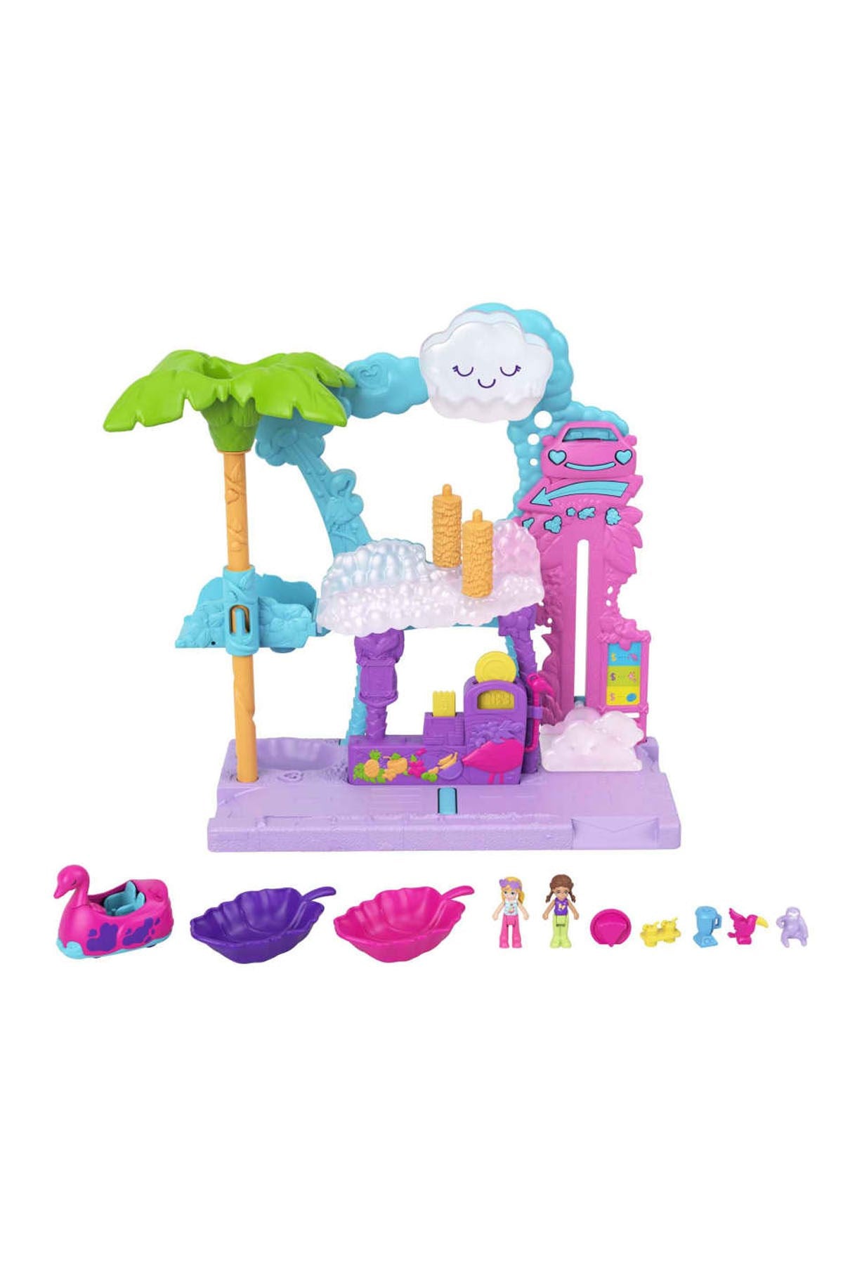 Polly Pocket Flamingo Araba Su Eğlencesi Seti