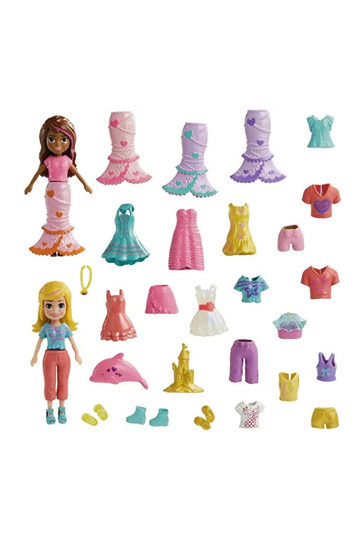 Polly Pocket ve Arkadaşları Farklı Moda Aksesuarları Oyun Setleri