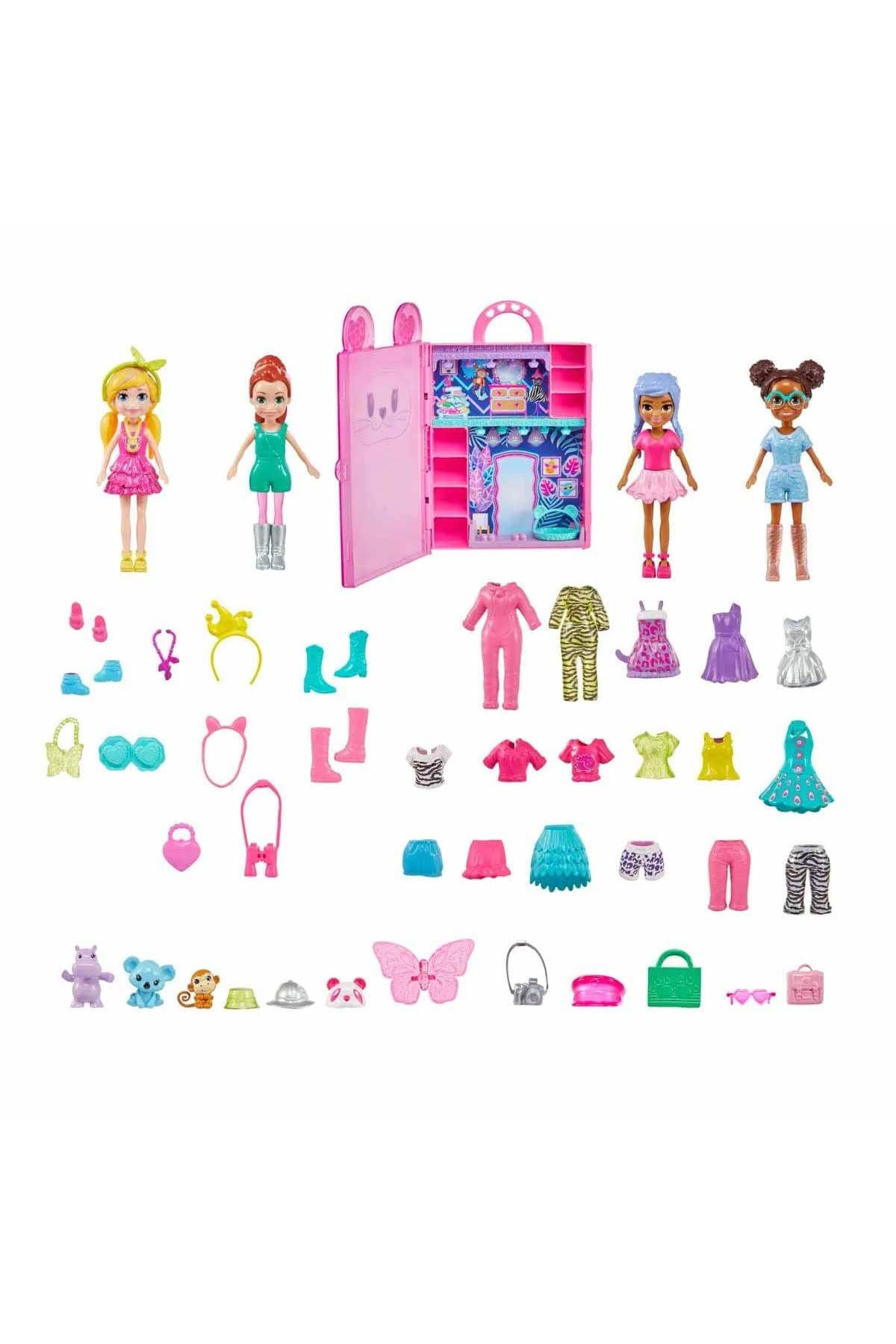 Polly Pocket ve Arkadaşları Renkli Moda Gardırobu Oyun Seti