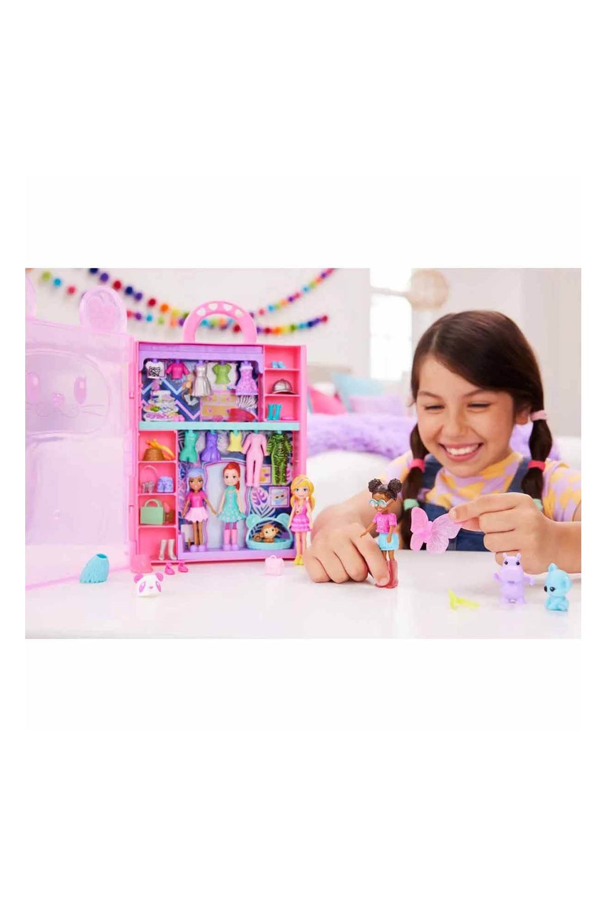 Polly Pocket ve Arkadaşları Renkli Moda Gardırobu Oyun Seti