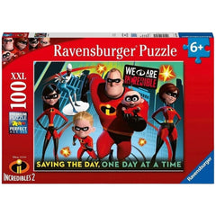 Ravensburger 100 Parçalı Puzzle WD İnanılmaz Aile