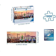 Ravensburger 1000 Parçalı Panoramik Puzzle Gondollar