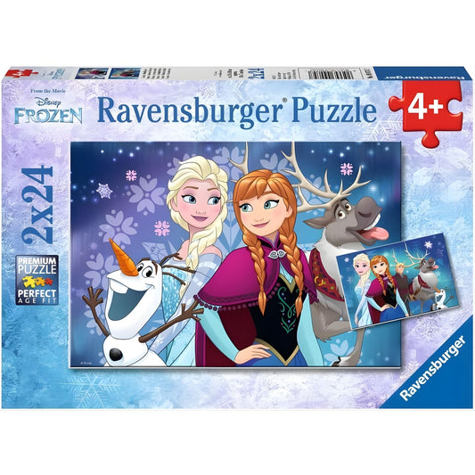 Ravensburger 2x24 Parçalı Puzzle Walt Disney Frozen Kuzey Işıkları