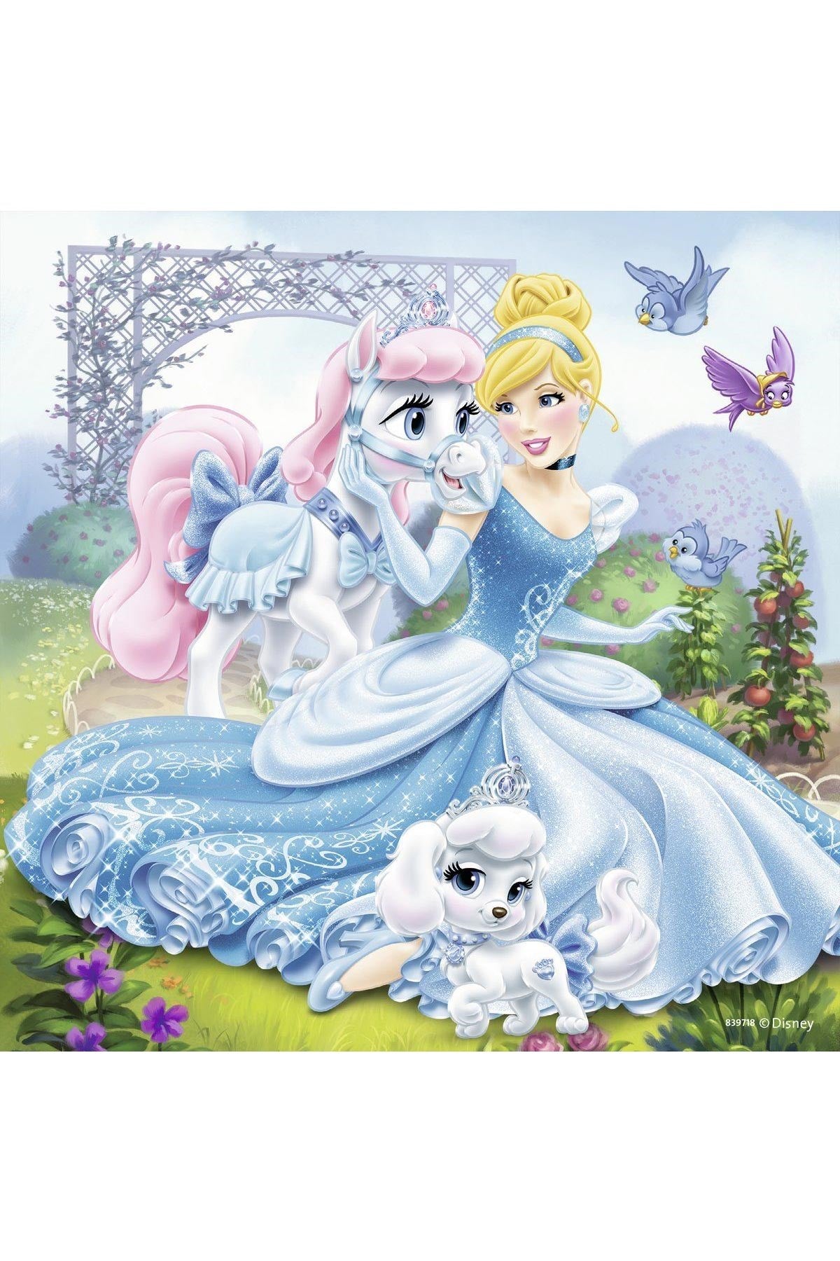 Ravensburger 3x49 Parçalı Puzzle Walt Disney Belle Cinderella Rapunzel-093465