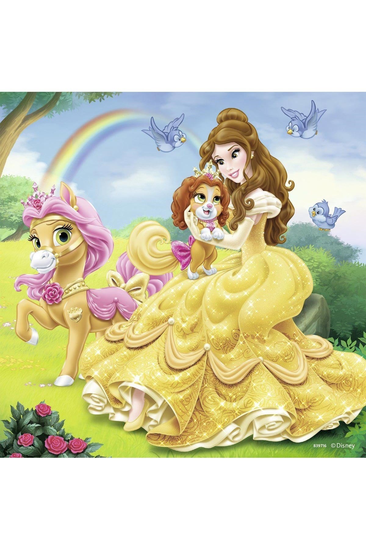 Ravensburger 3x49 Parçalı Puzzle Walt Disney Belle Cinderella Rapunzel-093465