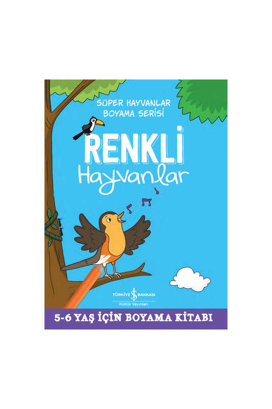 Türkiye İş Bankası Kültür Yayınları Renkli Hayvanlar Süper Hayvanlar Boyama Serisi