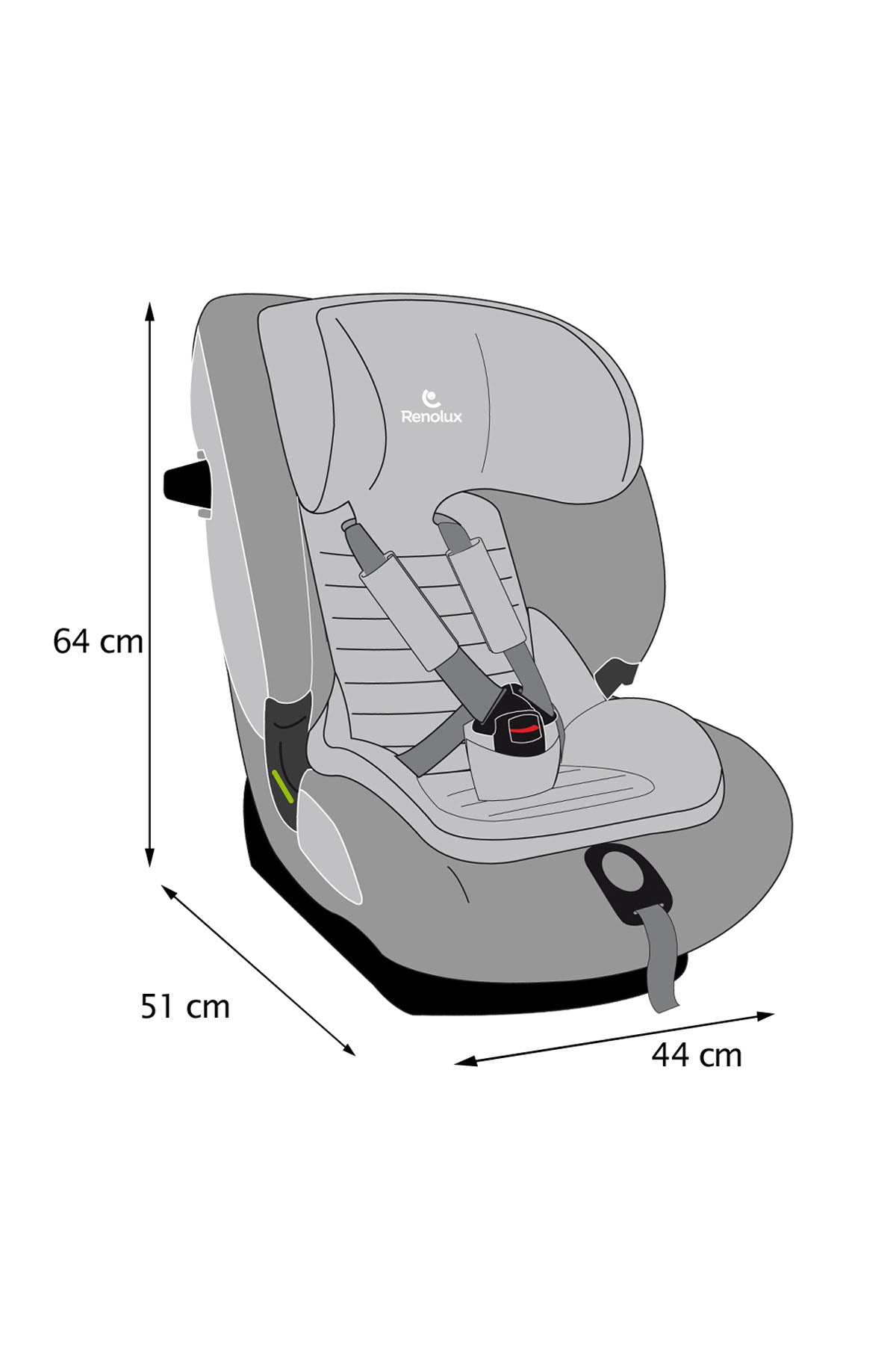 Renolux Olymp I-Size Softness Isofix 9-36 Kg Oto Koltuğu Lacivert