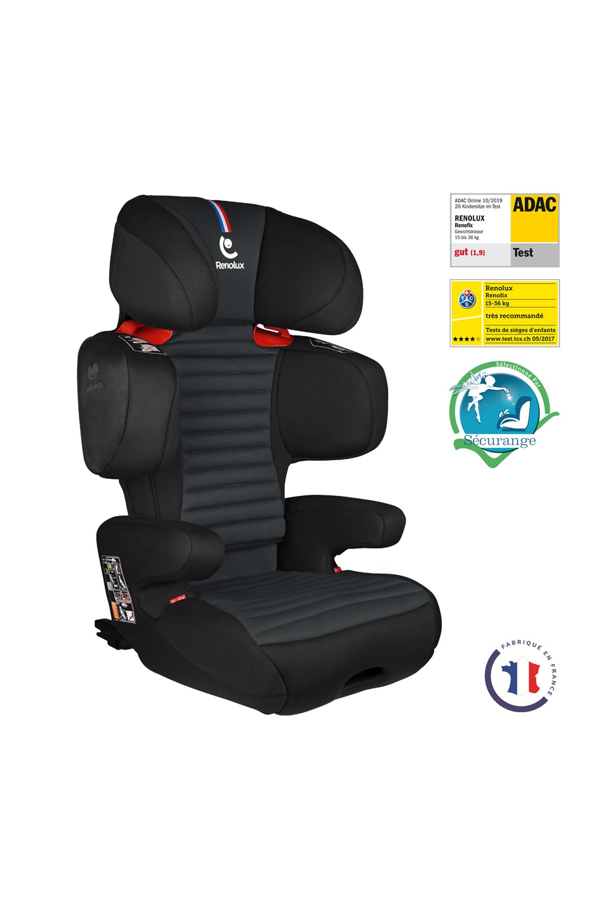 Renolux Renofix Softness Isofix 15-36 Kg Oto Koltuğu Siyah