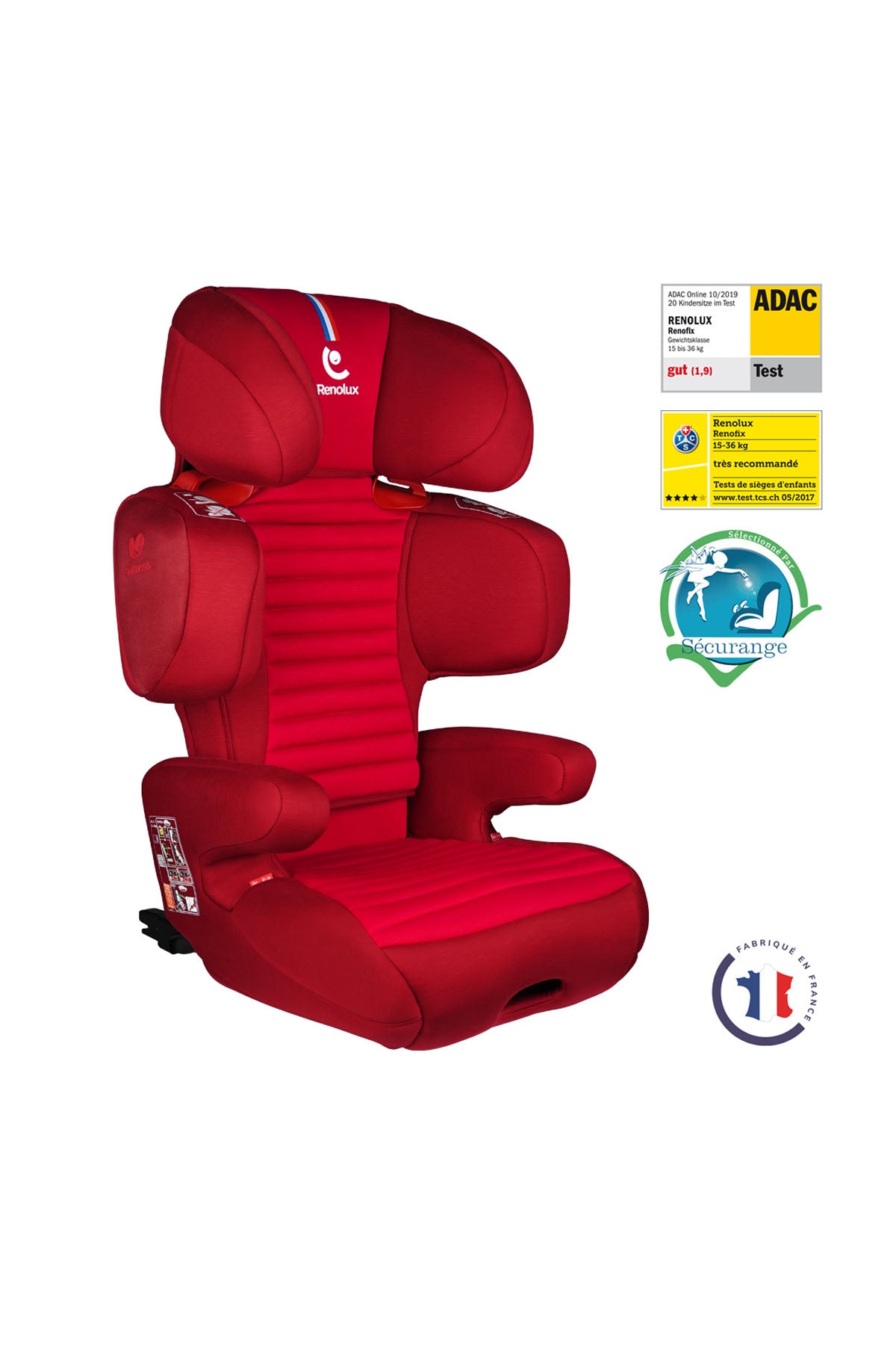 Renolux Renofix Softness Isofix 15-36 Kg Oto Koltuğu Kırmızı