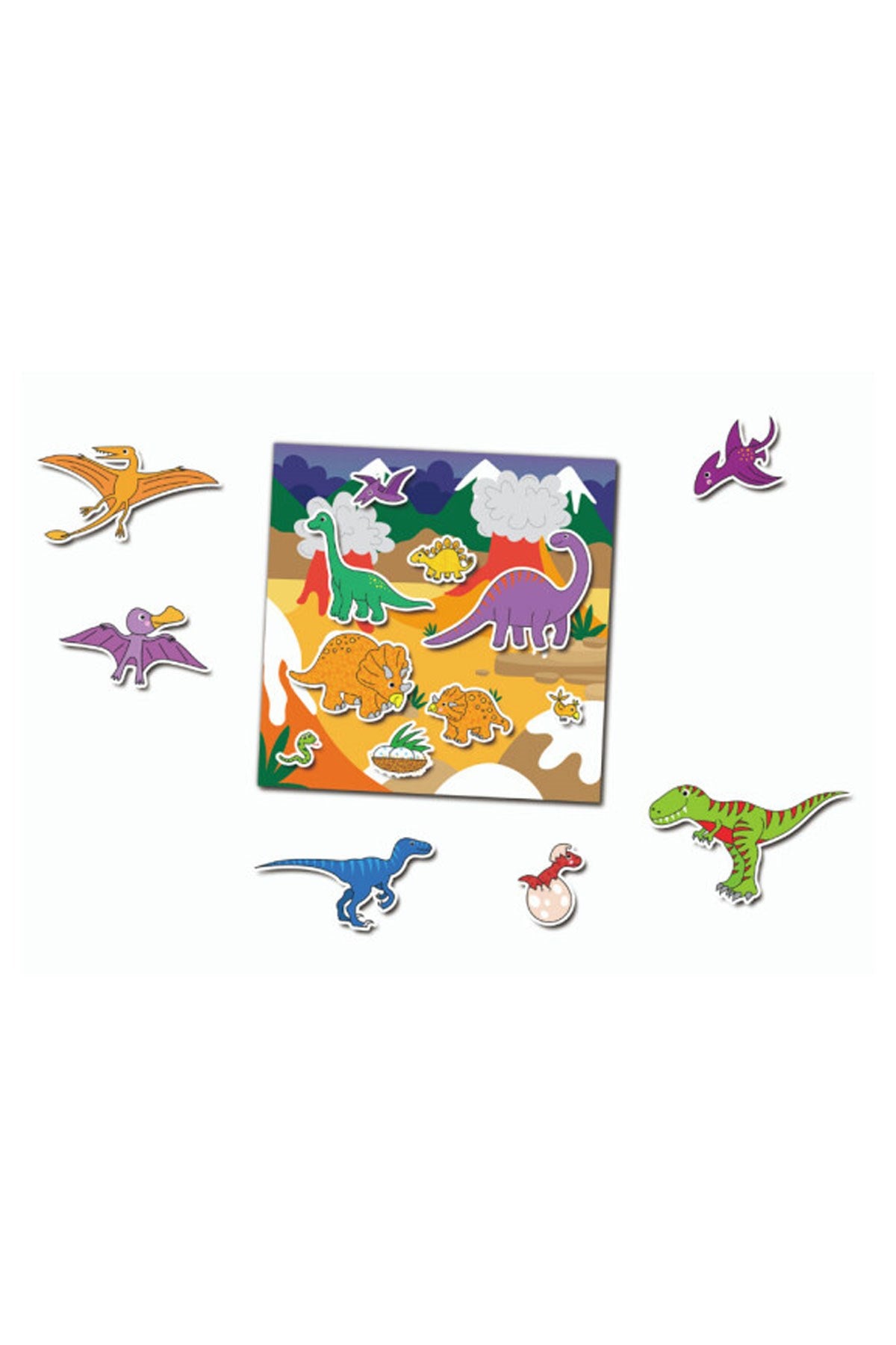 Reusable Sticker Book - Dinosaurs 3 Yaş+