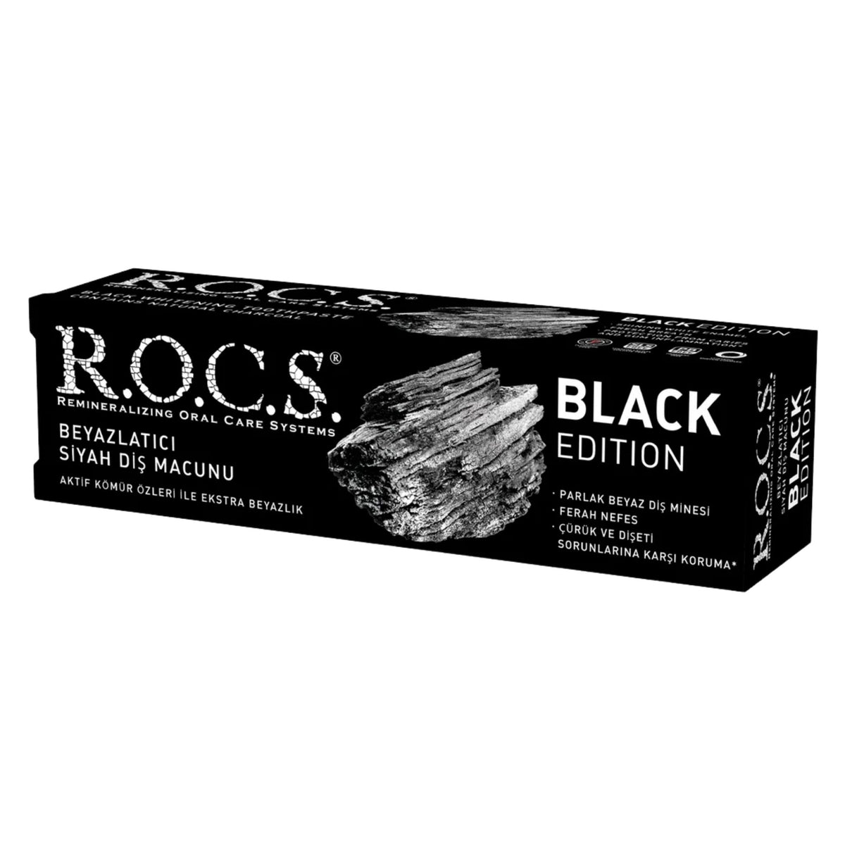 Rocs Black Edition Kömür Özlü Beyazlatıcı Diş Macunu