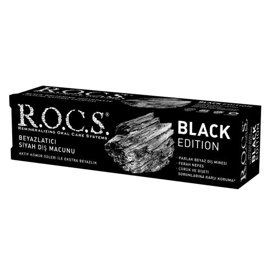 Rocs Black Edition Kömür Özlü Beyazlatıcı Diş Macunu