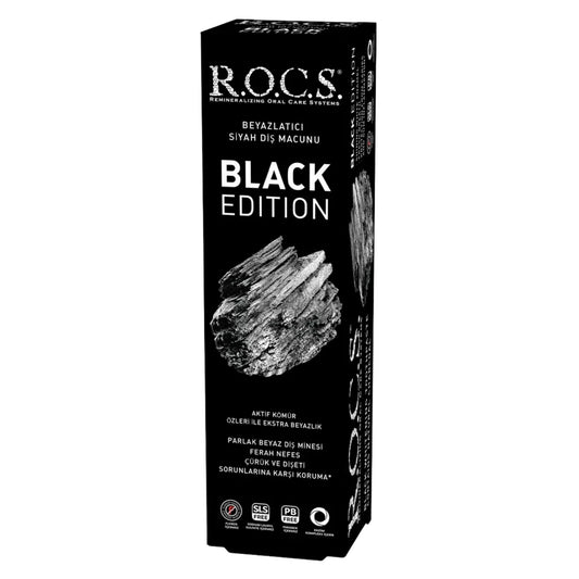 Rocs Black Edition Kömür Özlü Beyazlatıcı Diş Macunu