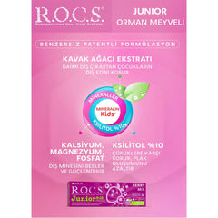 Rocs Junior 6-12 Yaş Orman Meyveleri Tadında Florürsüz Çocuk Diş Macunu