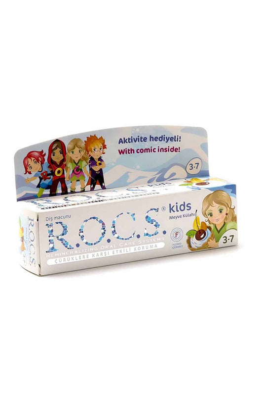 Rocs Kıds Diş Macunu 3-7 Yaş Meyve Külahı