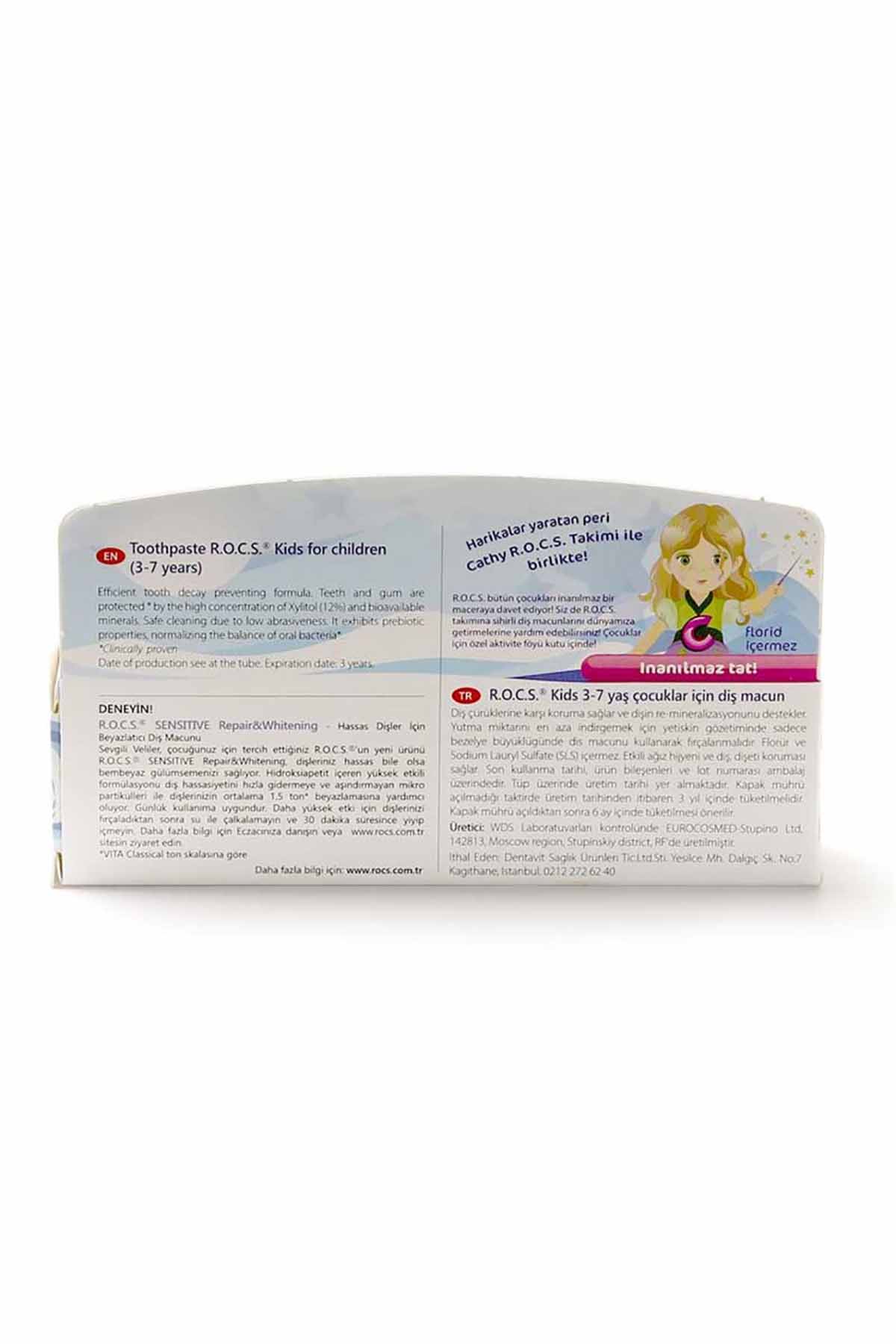 Rocs Kıds Diş Macunu 3-7 Yaş Meyve Külahı
