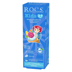 Rocs Kids 3-7 Yaş Meyve Külahı Tadında Florürsüz Çocuk Diş Macunu 45gr