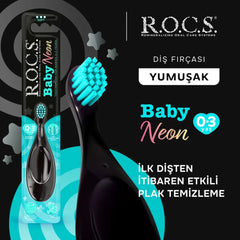 Rocs Neon Baby 0-3 Yaş Bebek Diş Fırçası Yumuşak