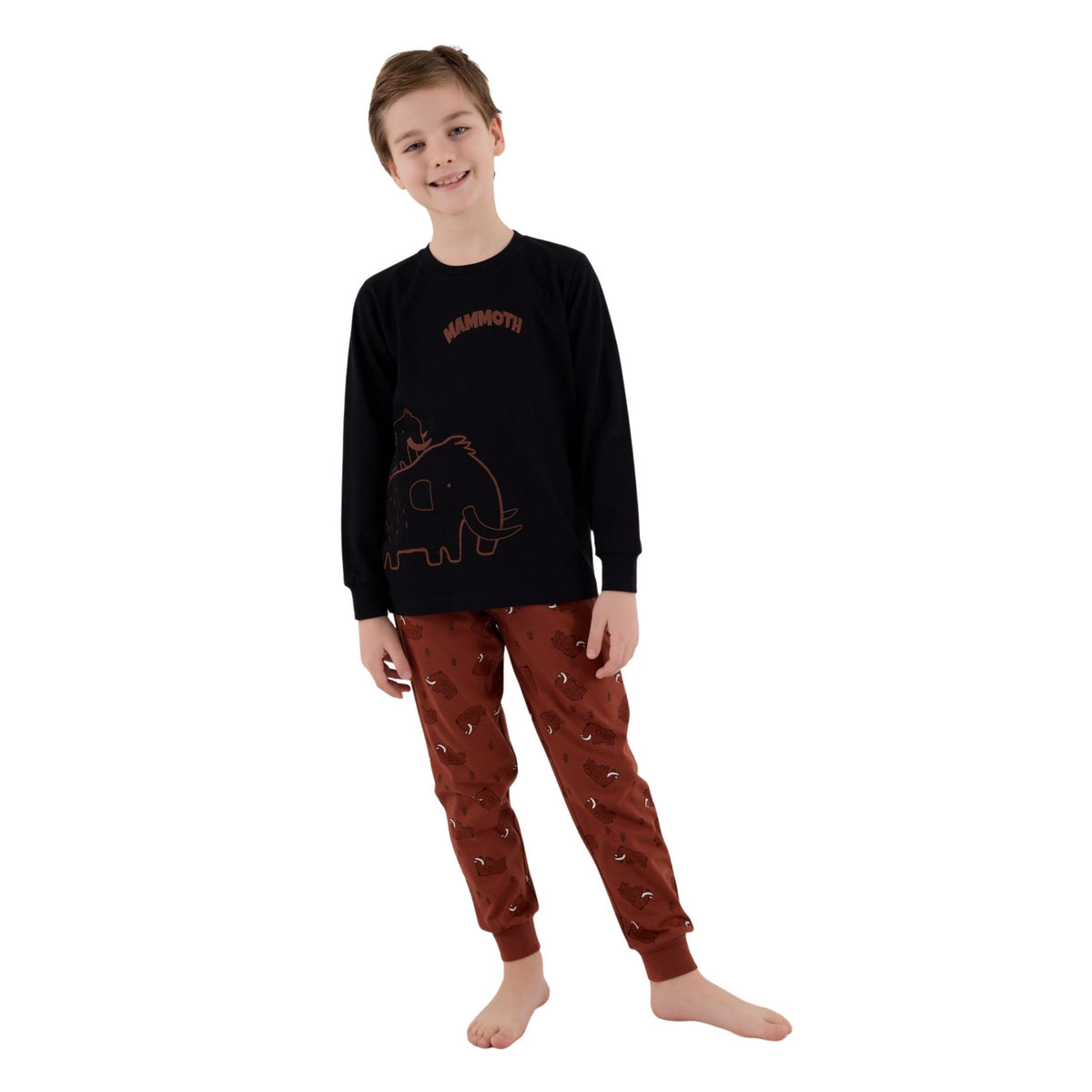 Roly Poly Erkek Çocuk Uzun Kollu Pijama Takım Siyah