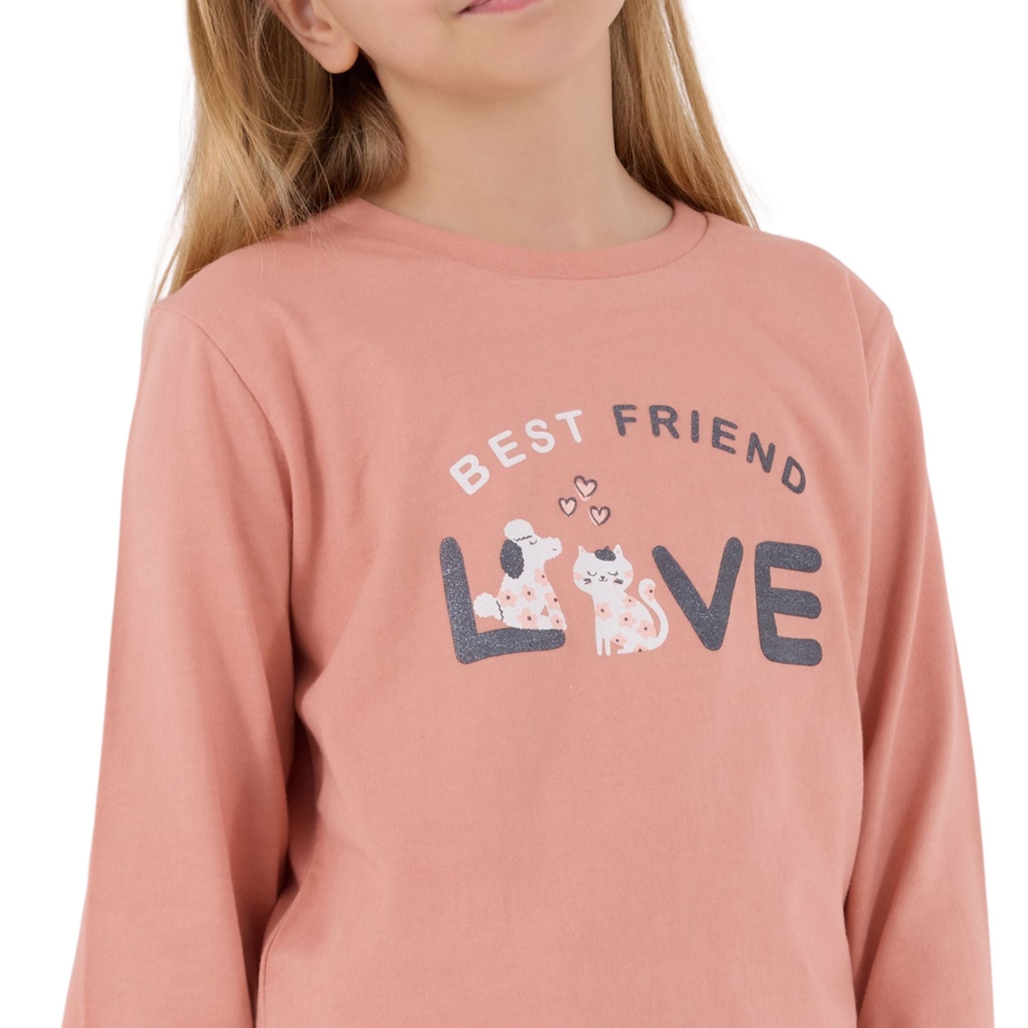 Roly Poly Kız Çocuk Uzun Kollu Pijama Takım Pembe
