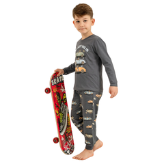 Roly Poly Uzun Kol Pijama Takım Füme