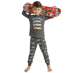 Roly Poly Uzun Kol Pijama Takım Füme
