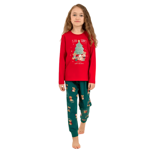Roly Poly Uzun Kol Pijama Takım Kırmızı