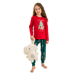 Roly Poly Uzun Kol Pijama Takım Kırmızı