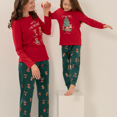 Roly Poly Uzun Kol Pijama Takım Kırmızı